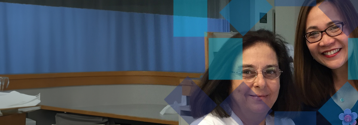 Two Women Smiling at a Dialysis Center