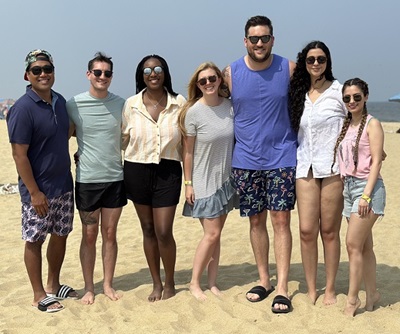 JSUMC Pediatric residents spending time at the beach.