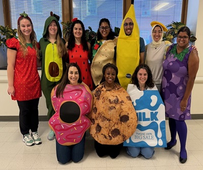 The JSUMC Pediatric Residence celebrating Halloween.