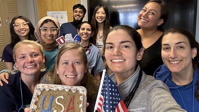 JSUMC Pediatric residents celebrating together.