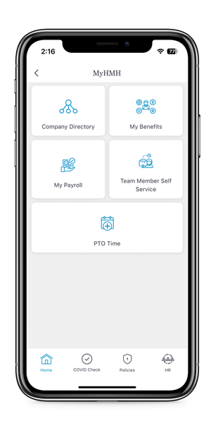 MyHMH Mobile App HR page